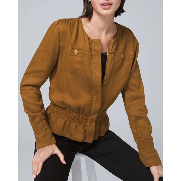 White House Black Market Jackets & Blazers - White House Black Market Smocked Soft Jacket Small